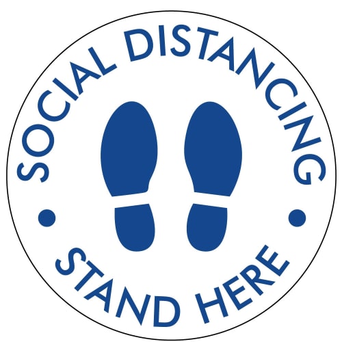Social distancing stickers for floor sale